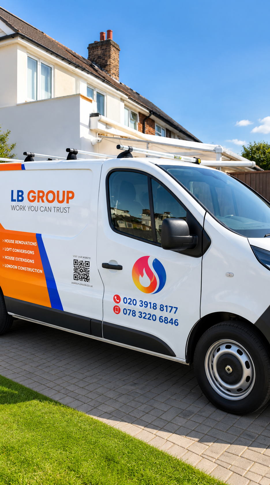 LB Group branded work van